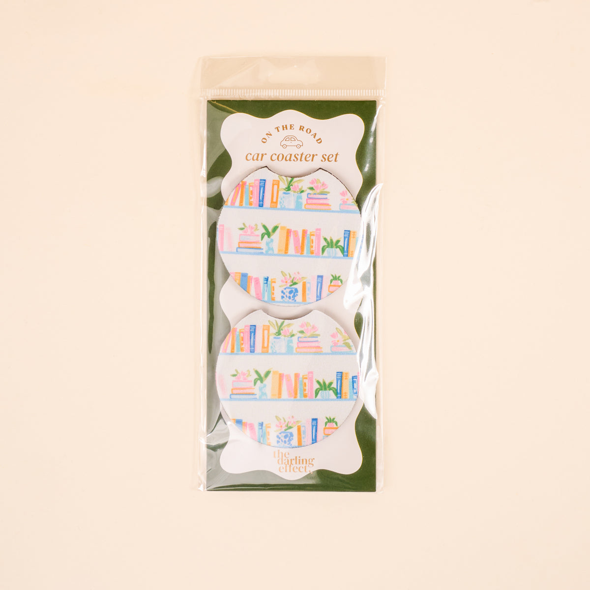 Book Shelfie On the Road Car Coaster Set