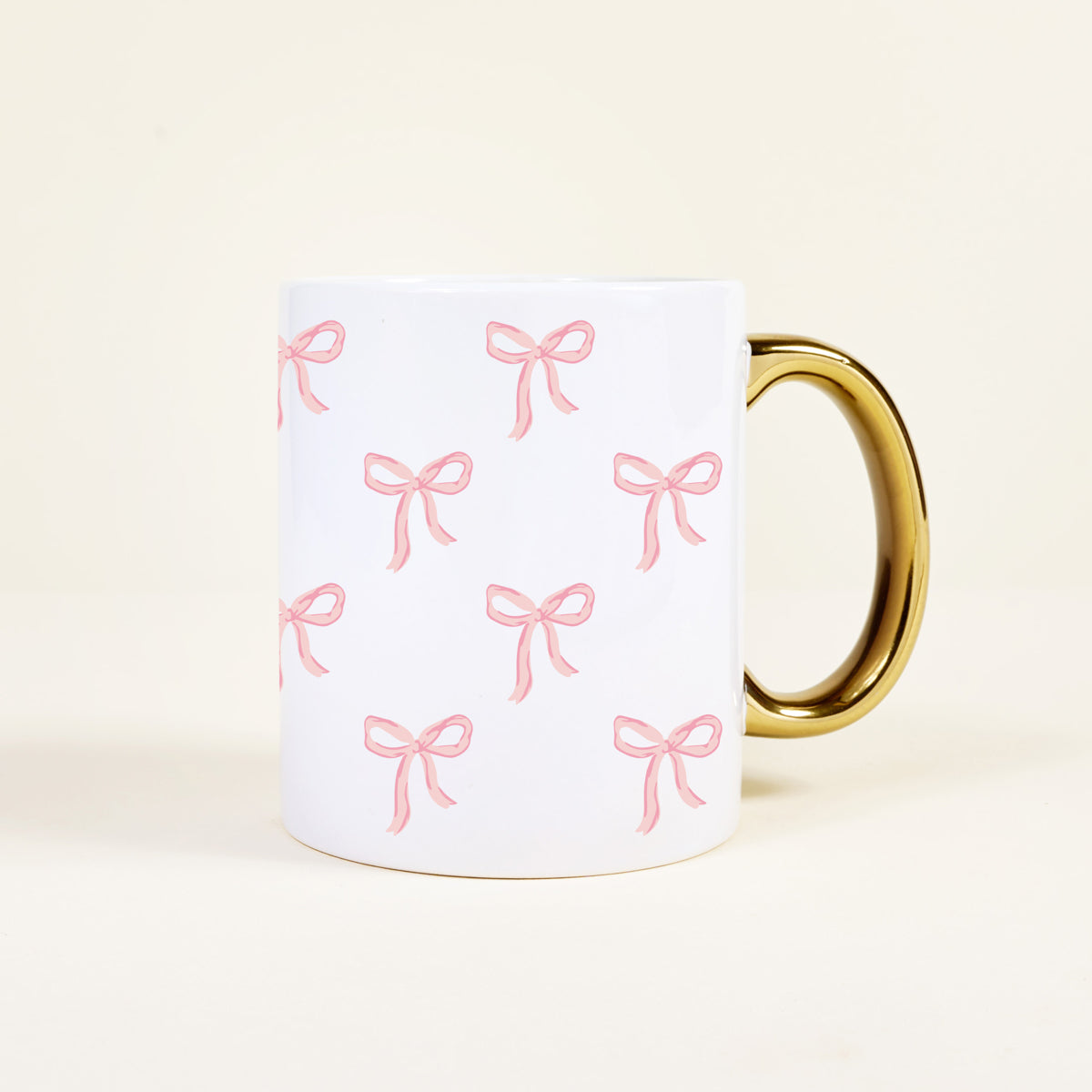 Bows Pink 11 oz Cozy Cute Ceramic Mug