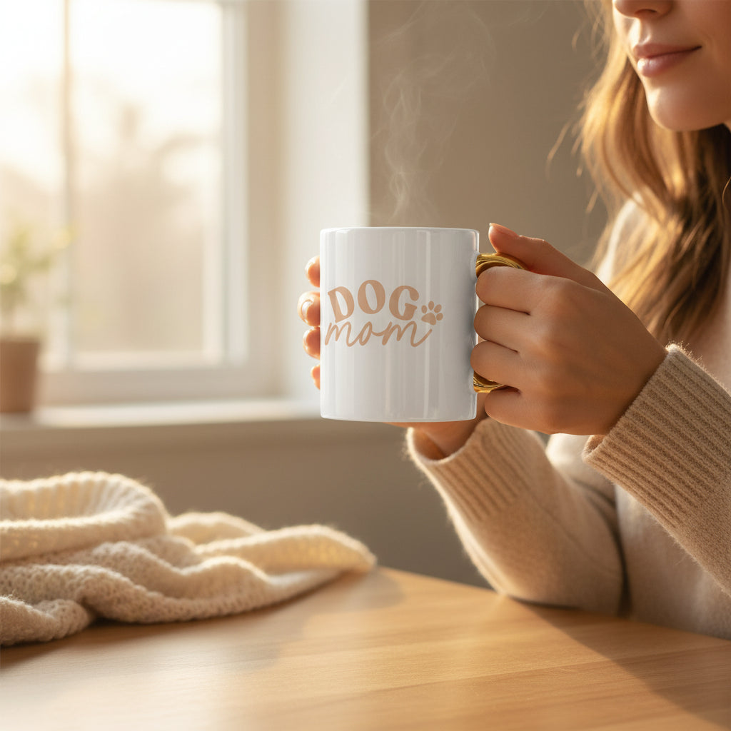 Dog Mom 11 oz Cozy Cute Ceramic Mug