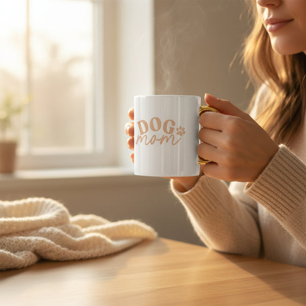 Dog Mom 11 oz Cozy Cute Ceramic Mug