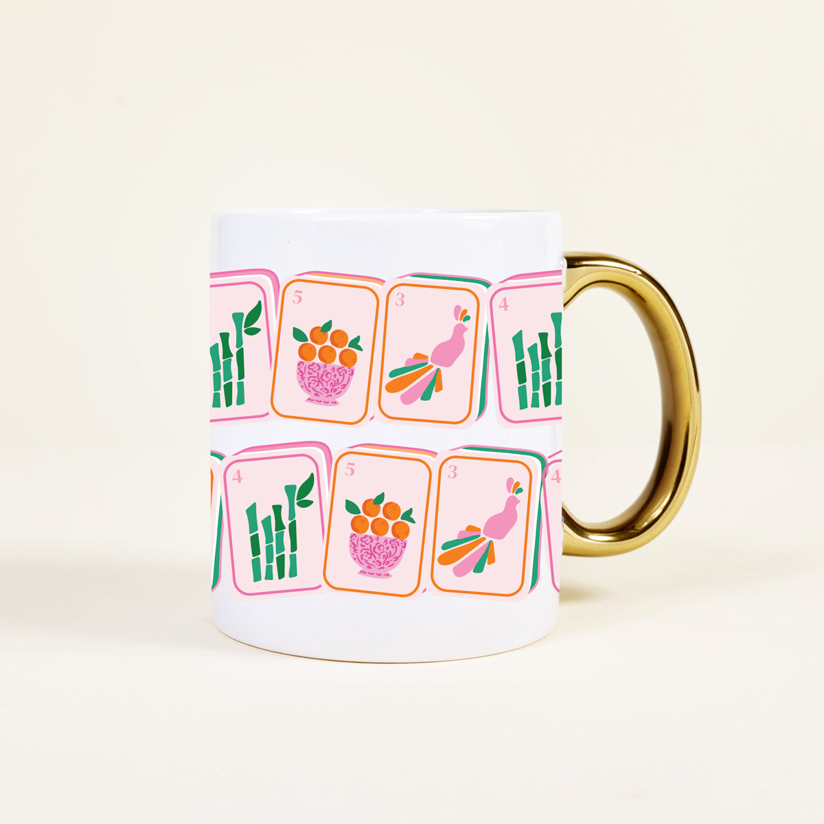 Mahjong Tiles 11 oz Cozy Cute Ceramic Mug