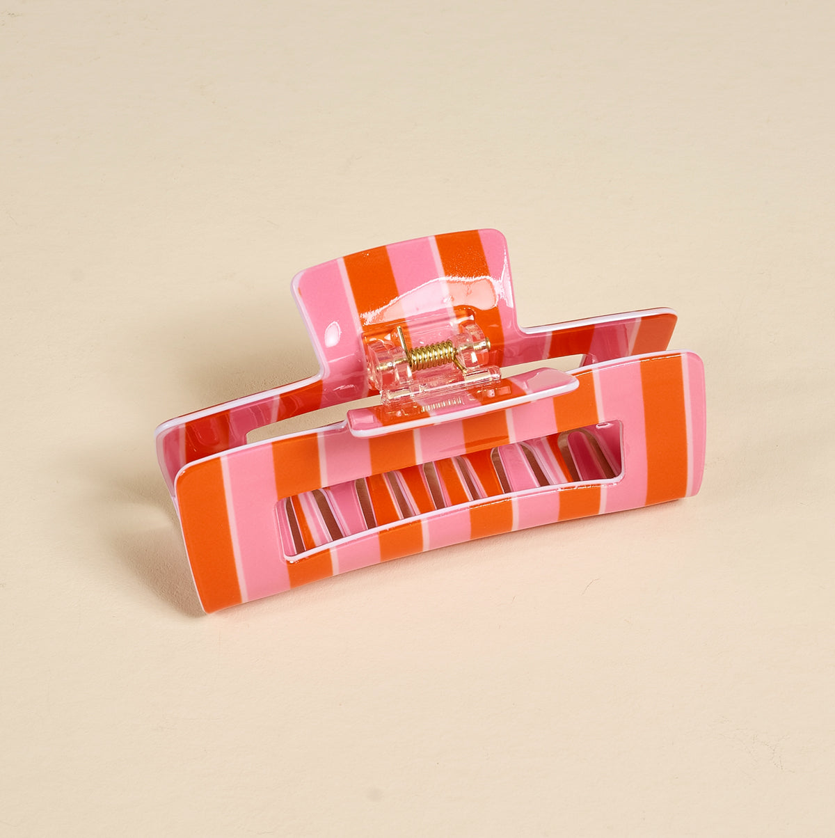 Sicily Stripes Pink Claw Clip