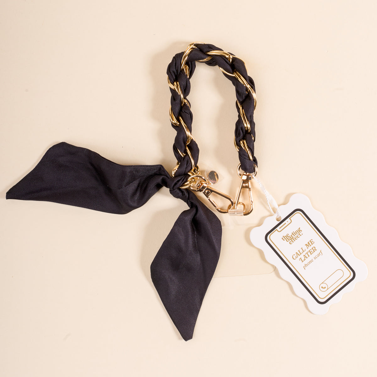Black Call Me Later Phone Scarf