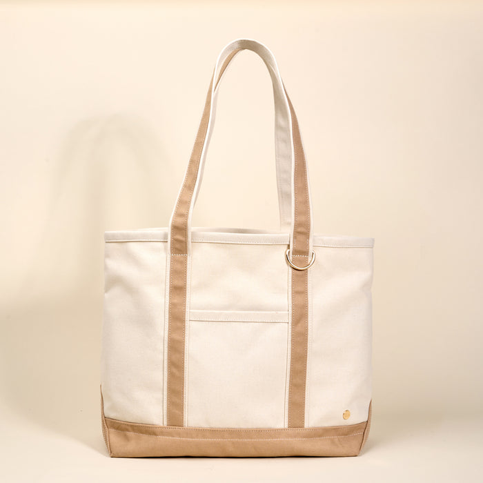 Beige The Signature Canvas Tote Bag