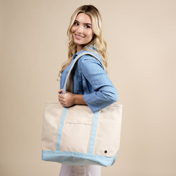 Light Blue The Signature Canvas Tote Bag