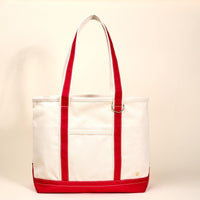 Red The Signature Canvas Tote Bag
