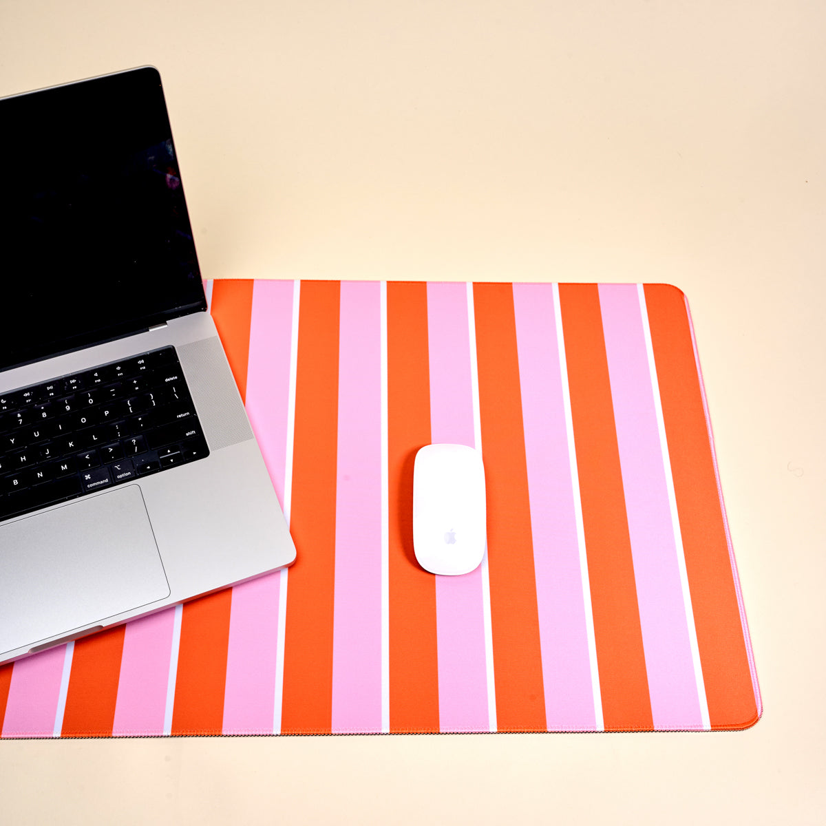 Sicily Stripes Pink Style Station Desk Mat