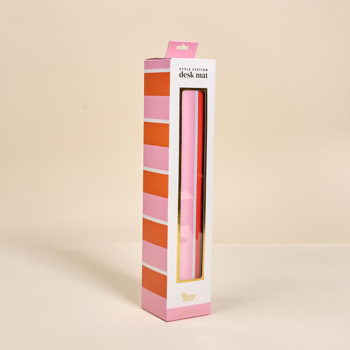 Sicily Stripes Pink Style Station Desk Mat