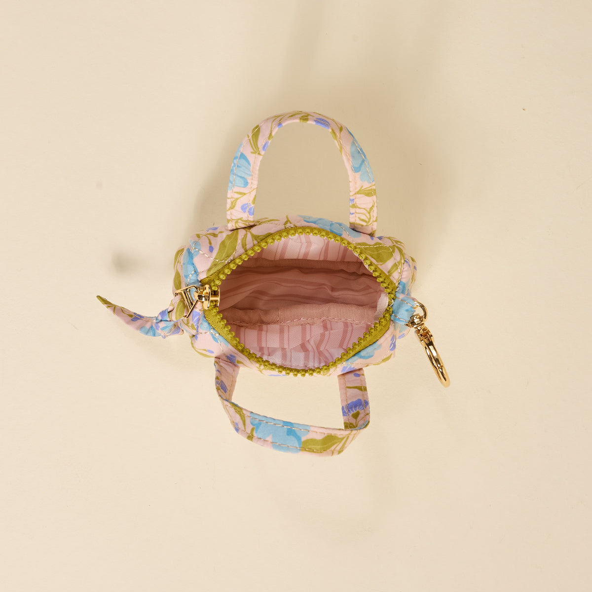 Poppin' Petals Aqua Itty Bitty Duffle Bag Charm