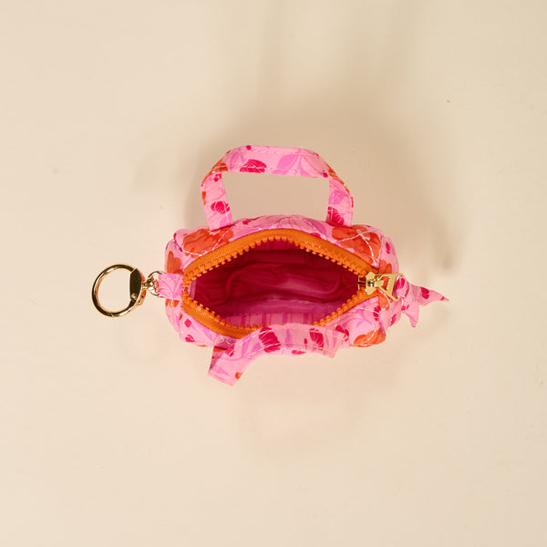 Poppin' Petals Hot Pink Itty Bitty Duffle Bag Charm