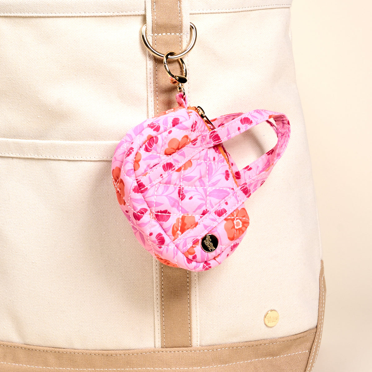 Poppin' Petals Hot Pink Itty Bitty Duffle Bag Charm