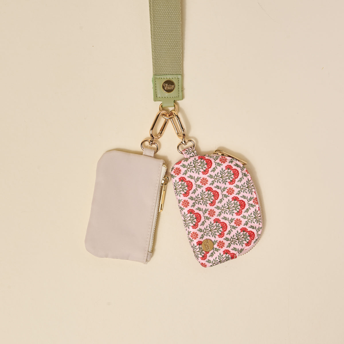 Everbloom Dusty Rose Dynamic Duo Pouch Wristlet