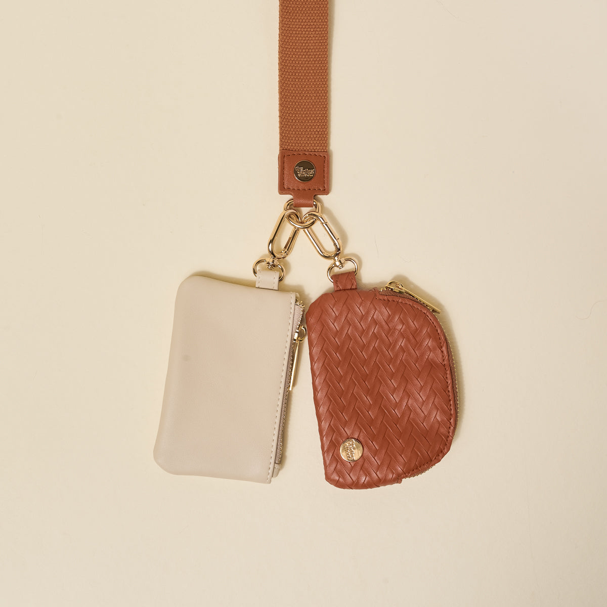 Brown Dynamic Duo Pouch Luxe Wristlet