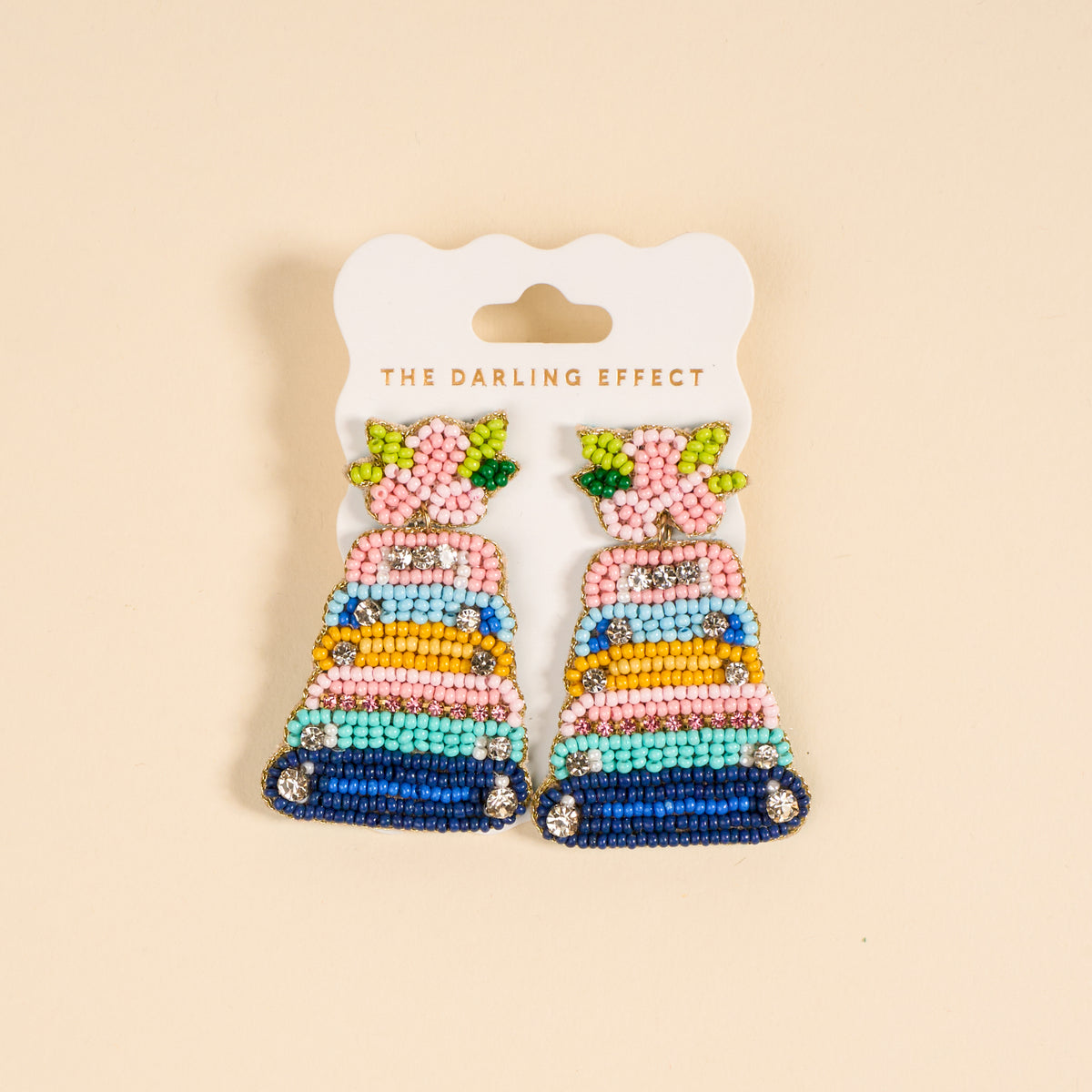 Bookstack Beaded Earrings