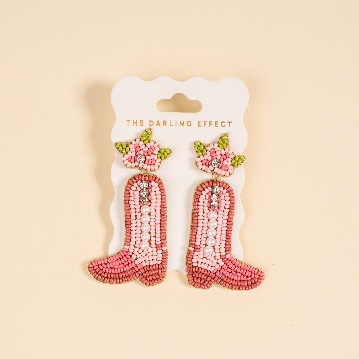 Cowgirl Boot Beaded Earrings