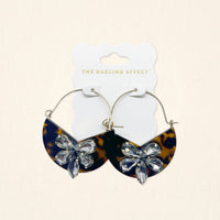 Totally Tortoise Marble Bloom Hoop Earrings