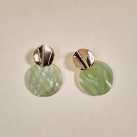 Sage Serenity Marble Muse Earrings