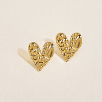 Hammered Heart Standout Earrings