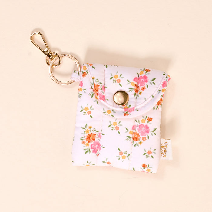 Endless Daydream Cream Puffy Earbud Case Keychain