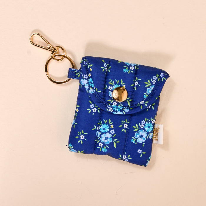 Endless Daydream Navy Puffy Earbud Case Keychain
