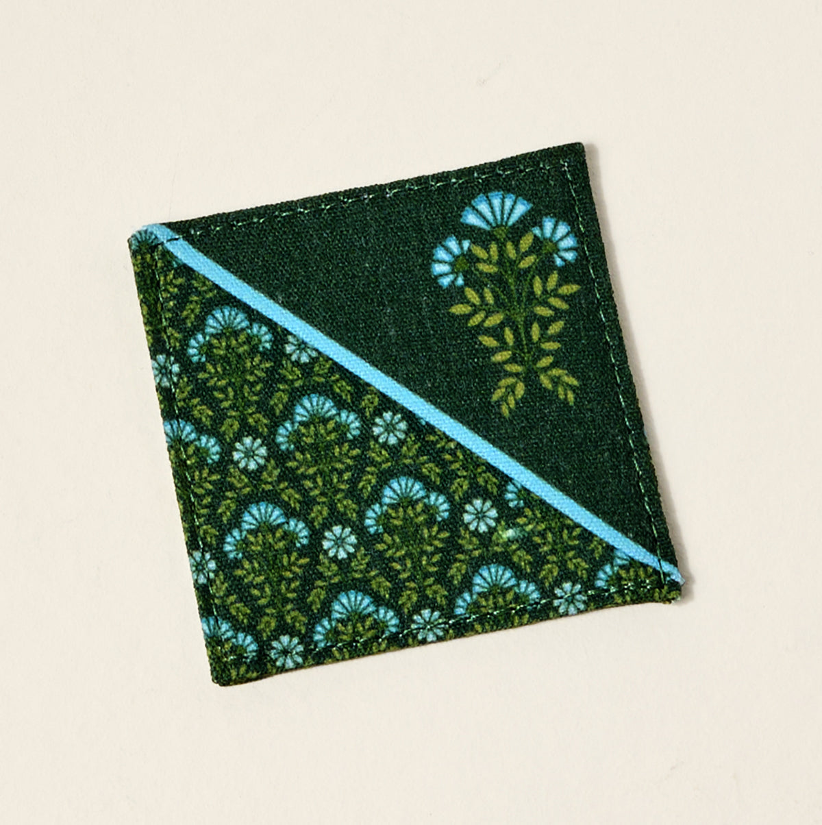 Everbloom Forest Green Corner Keeper Fabric Bookmark