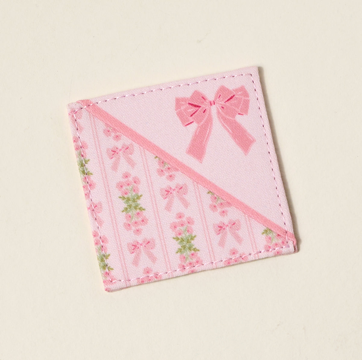 Oh So Fancy Pink Corner Keeper Fabric Bookmark