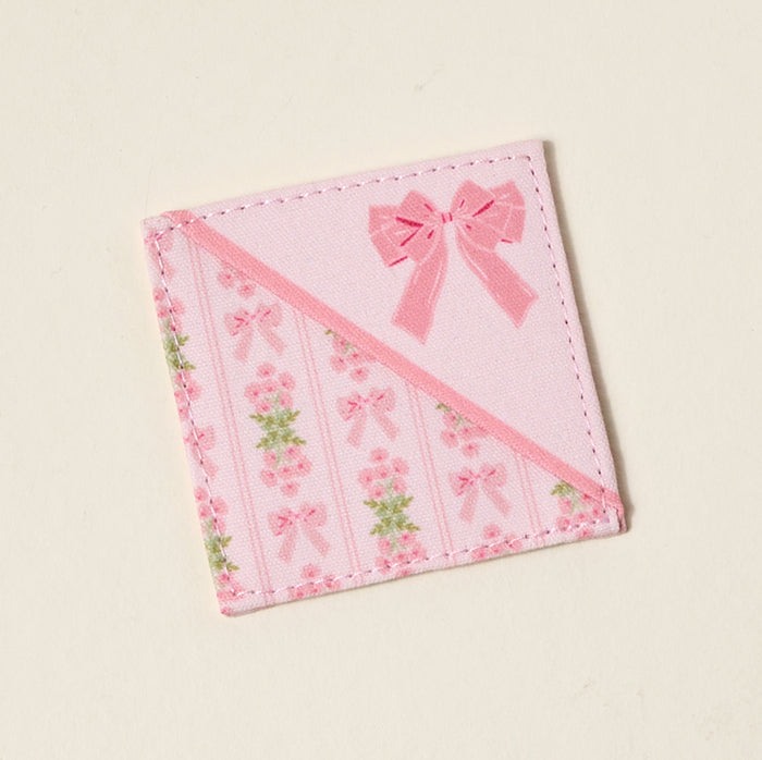 Oh So Fancy Pink Corner Keeper Fabric Bookmark