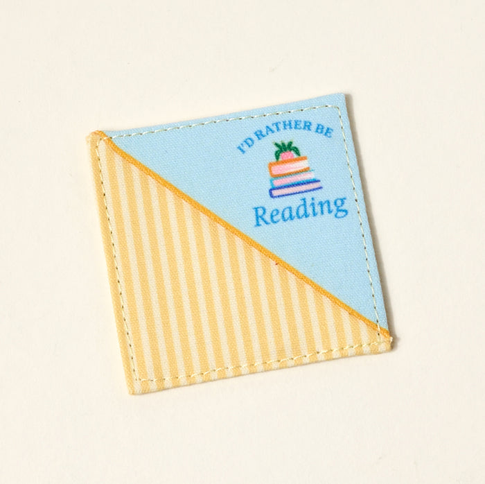 I'd Rather Be Reading Corner Keeper Fabric Bookmark