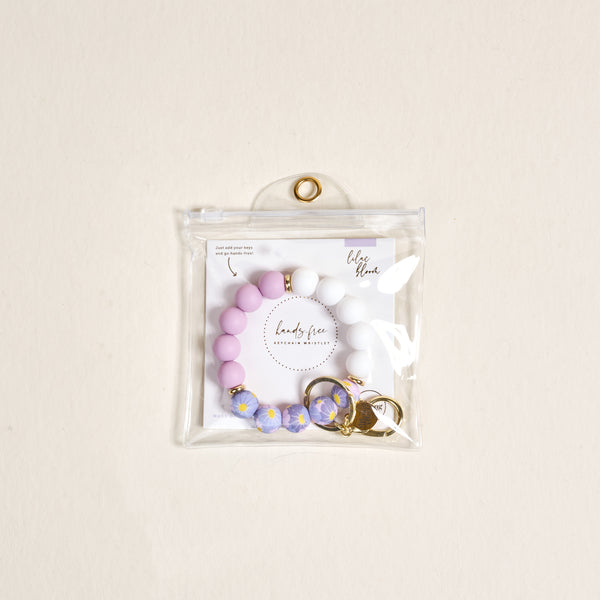 Lilac Bloom Hands-Free Keychain Wristlet