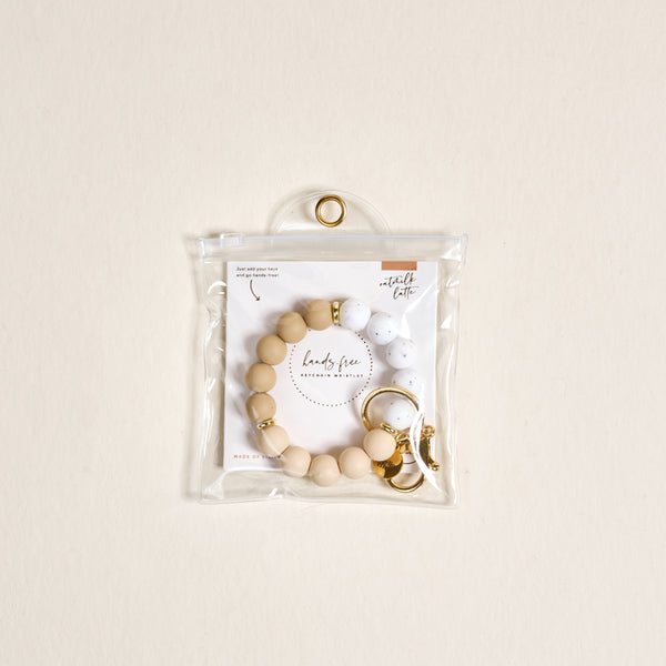 Oatmilk Latte Hands-Free Keychain Wristlet