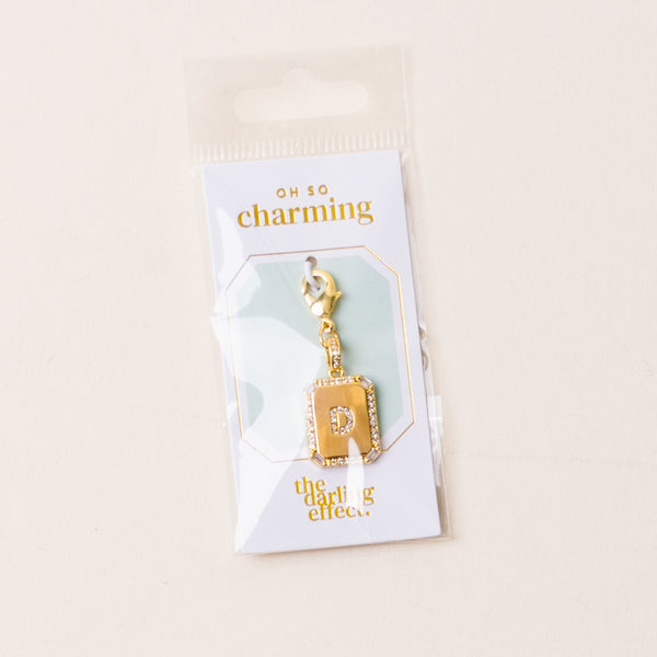 D Jewelry Charm Initial Letter Gold