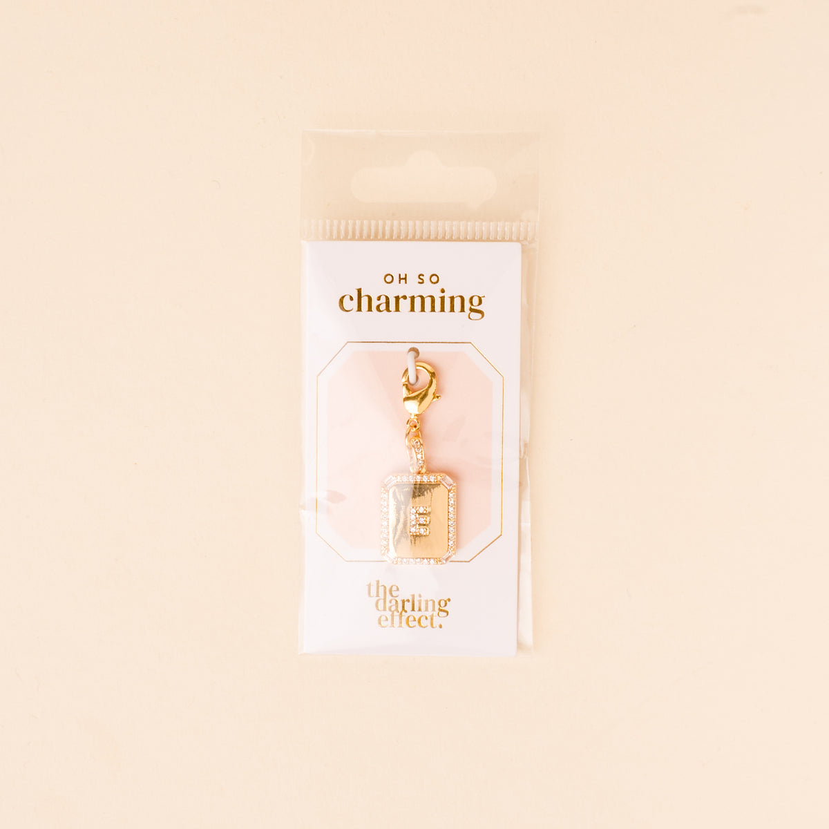 E Jewelry Charm Initial Letter Gold