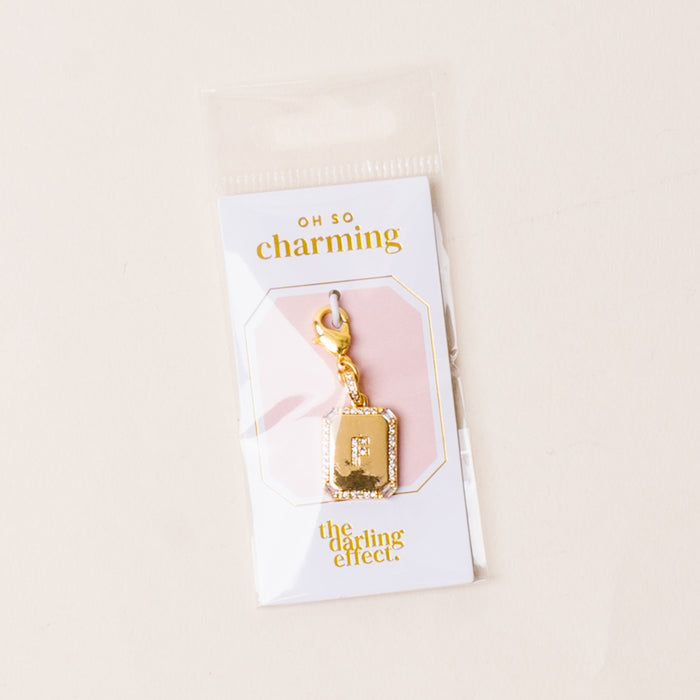 F Jewelry Charm Initial Letter Gold