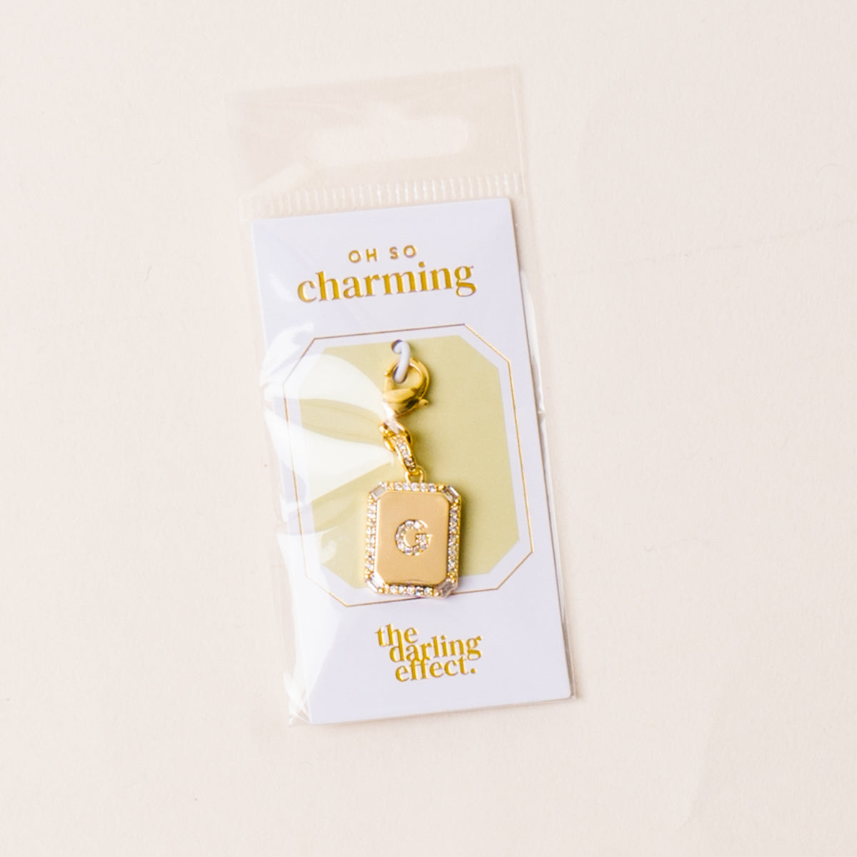 G Jewelry Charm Initial Letter Gold