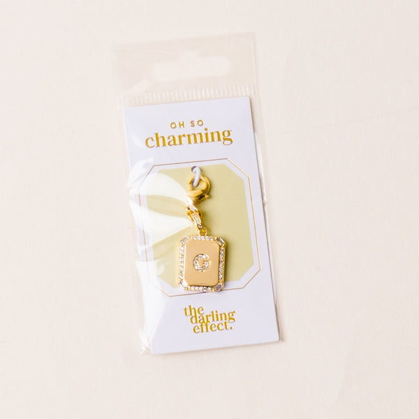 G Jewelry Charm Initial Letter Gold