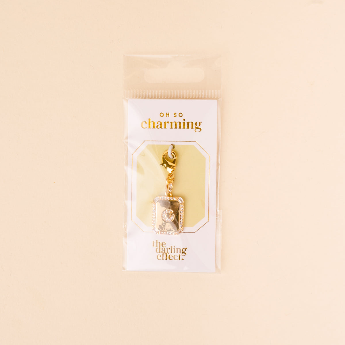 G Jewelry Charm Initial Letter Gold