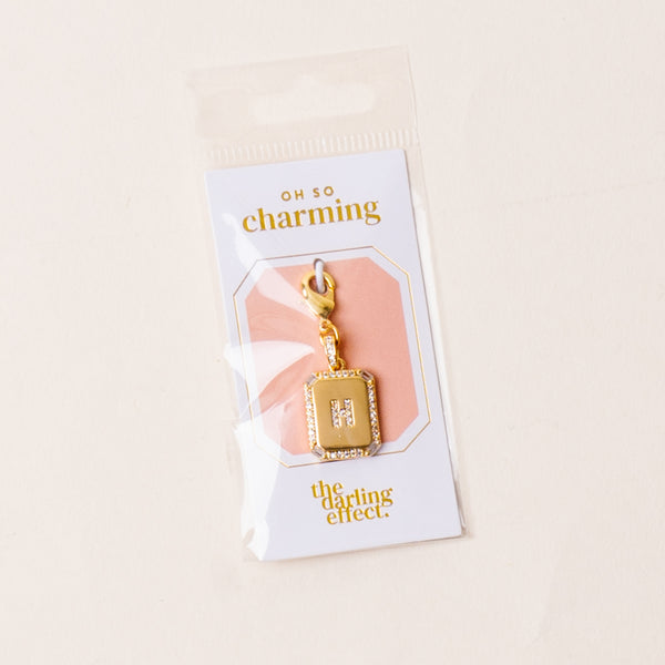 H Jewelry Charm Initial Letter Gold
