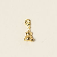 Teddy Bear Jewelry Charm Gold