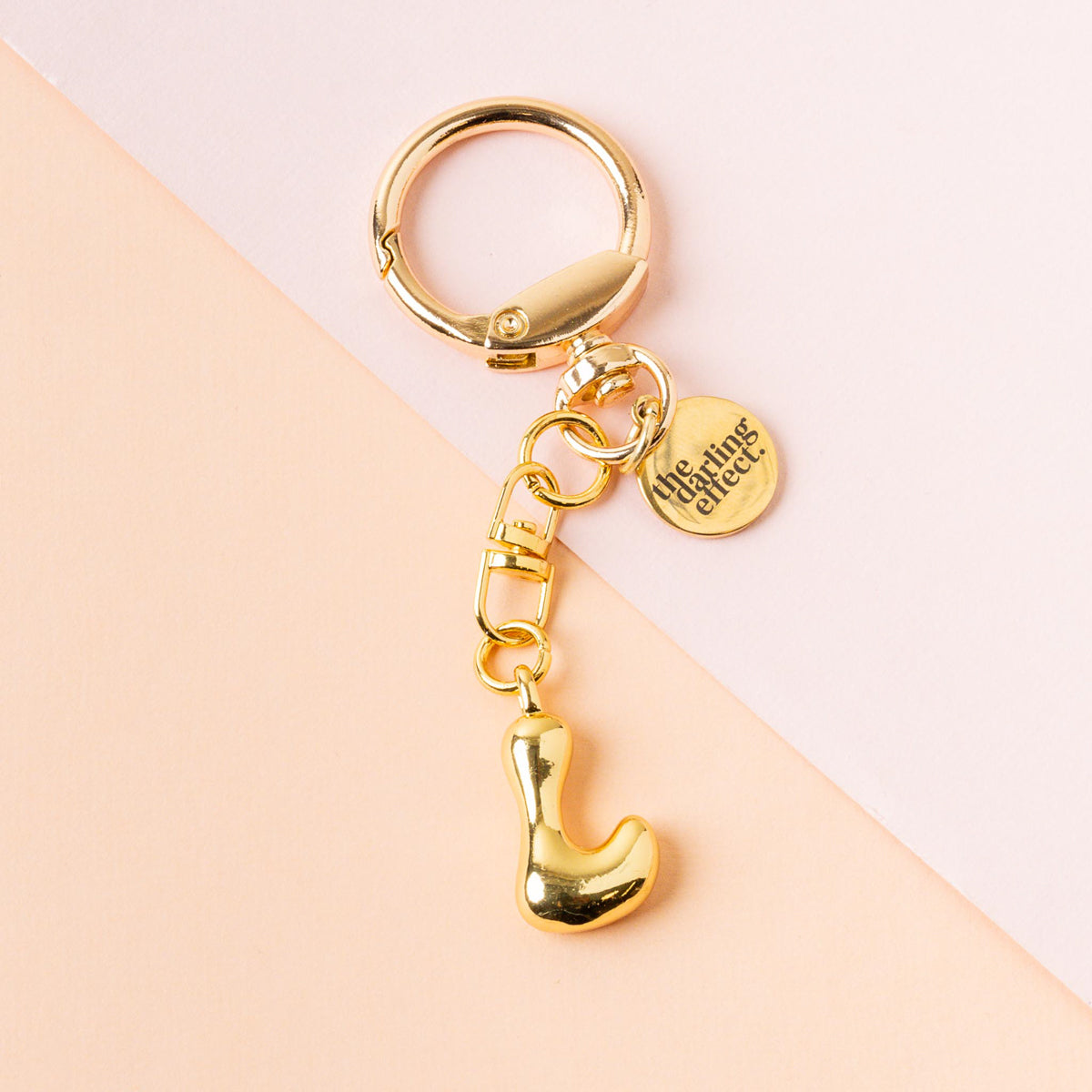 L Bubble Letter Keychain Bag Charm