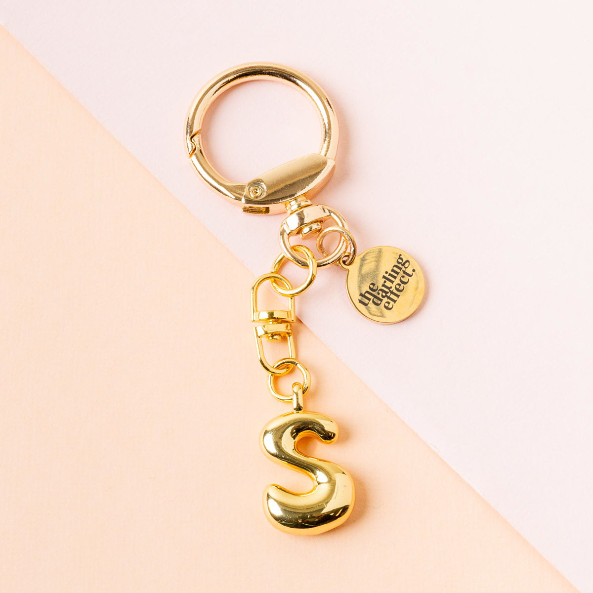S Bubble Letter Keychain Bag Charm