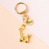 W Bubble Letter Keychain Bag Charm