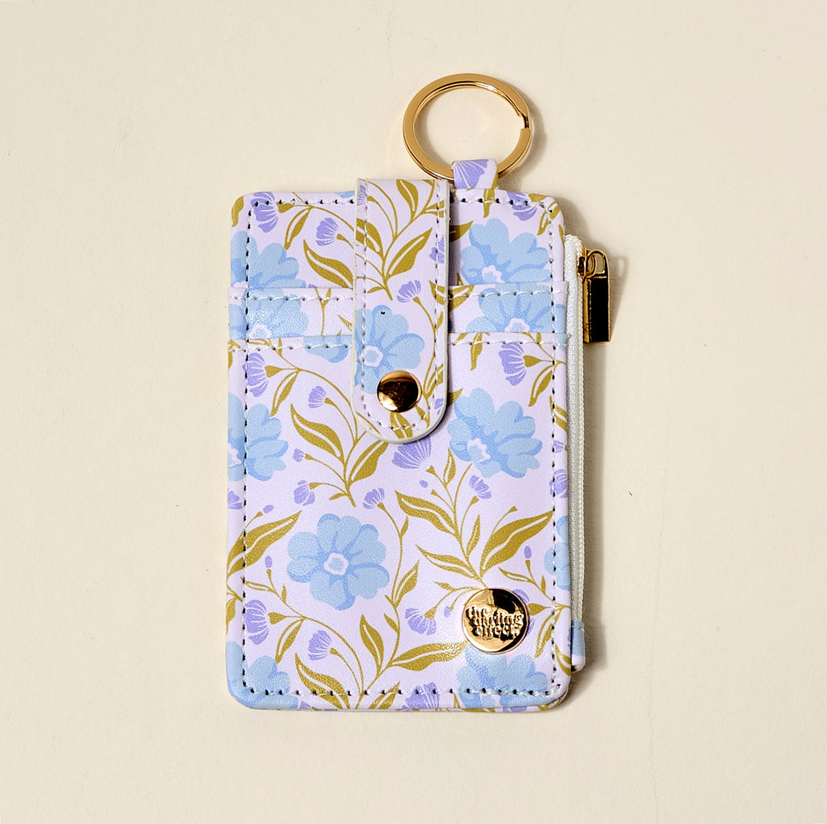 Poppin' Petals Aqua Keychain Wallet