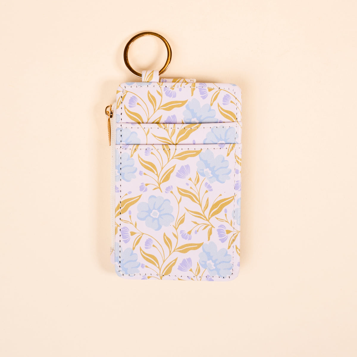 Poppin' Petals Aqua Keychain Wallet