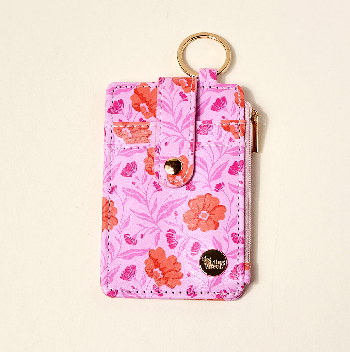 Poppin' Petals Hot Pink Keychain Wallet