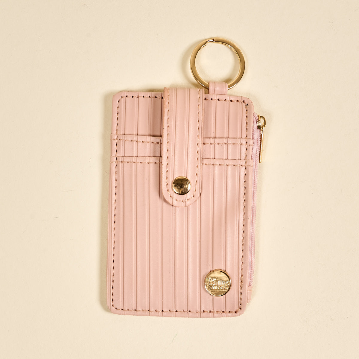 Blush Ripple Ridge Keychain Wallet