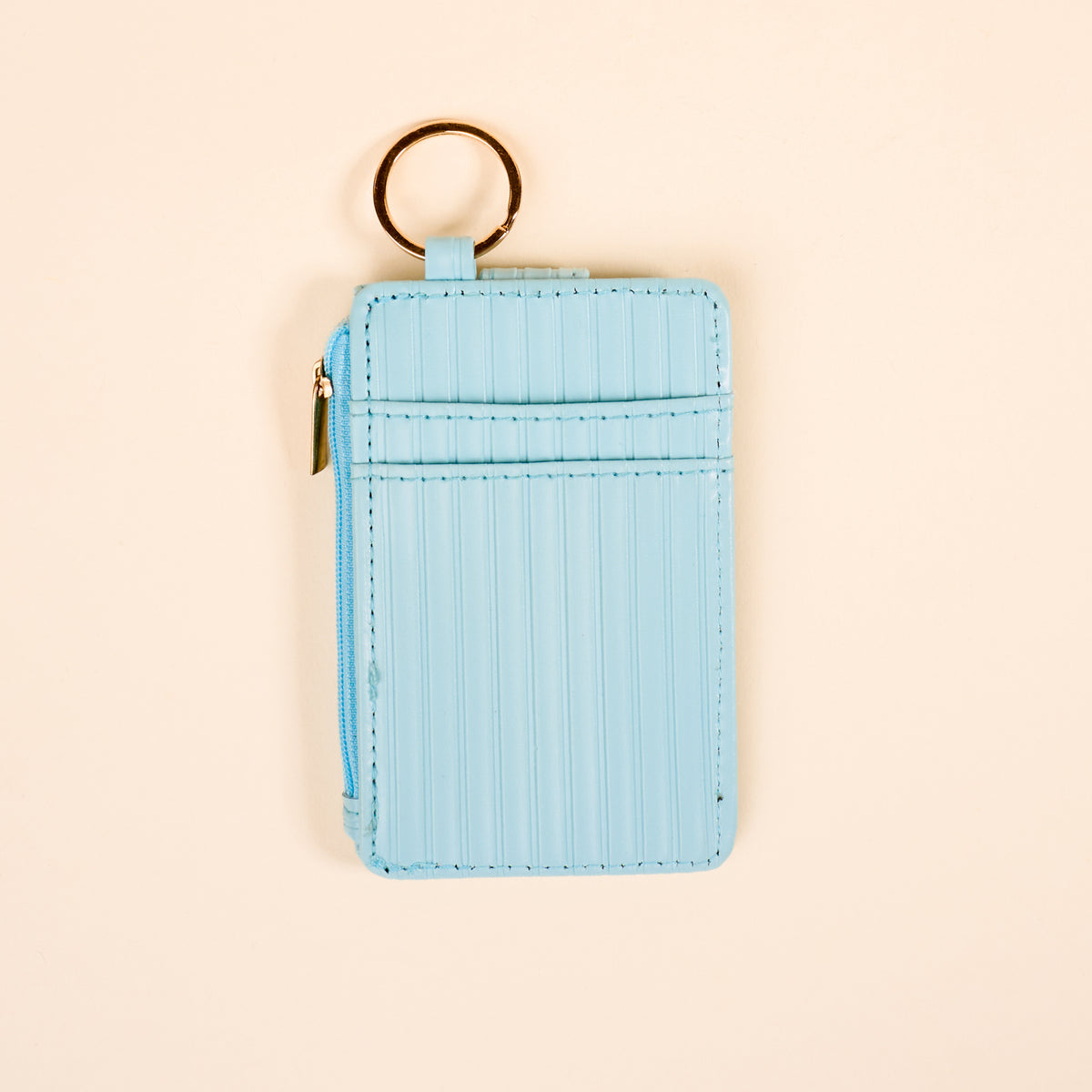 Blue Ripple Ridge Keychain Wallet