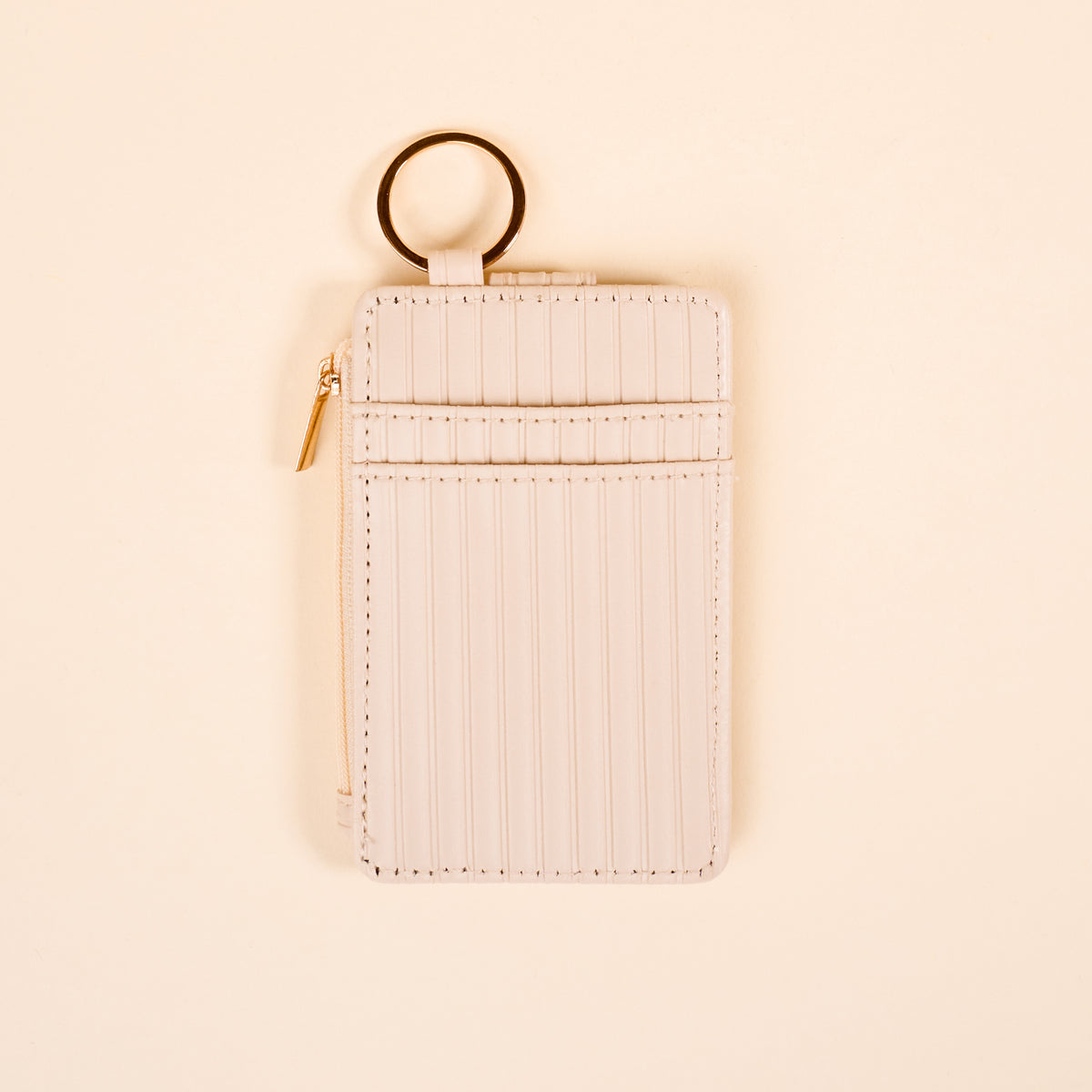 Oat Ripple Ridge Keychain Wallet