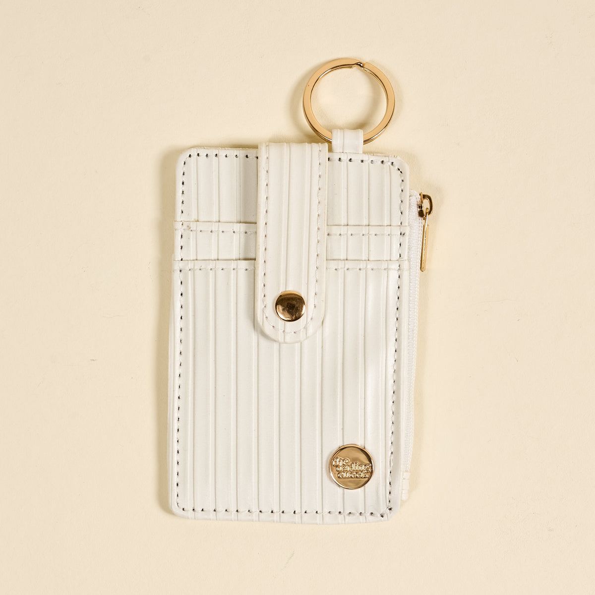 White Ripple Ridge Keychain Wallet