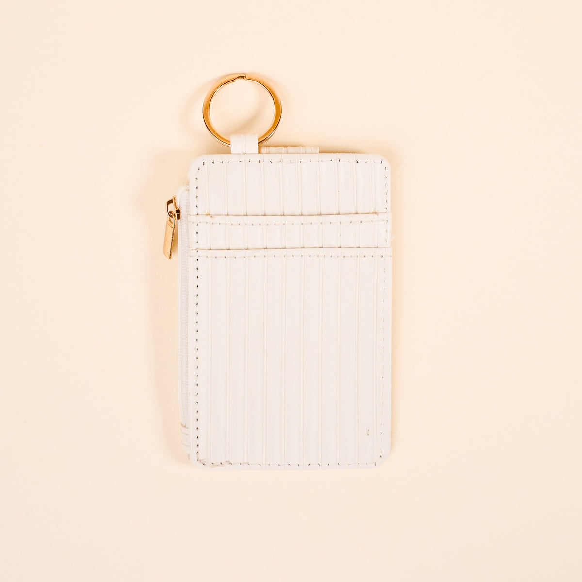 White Ripple Ridge Keychain Wallet