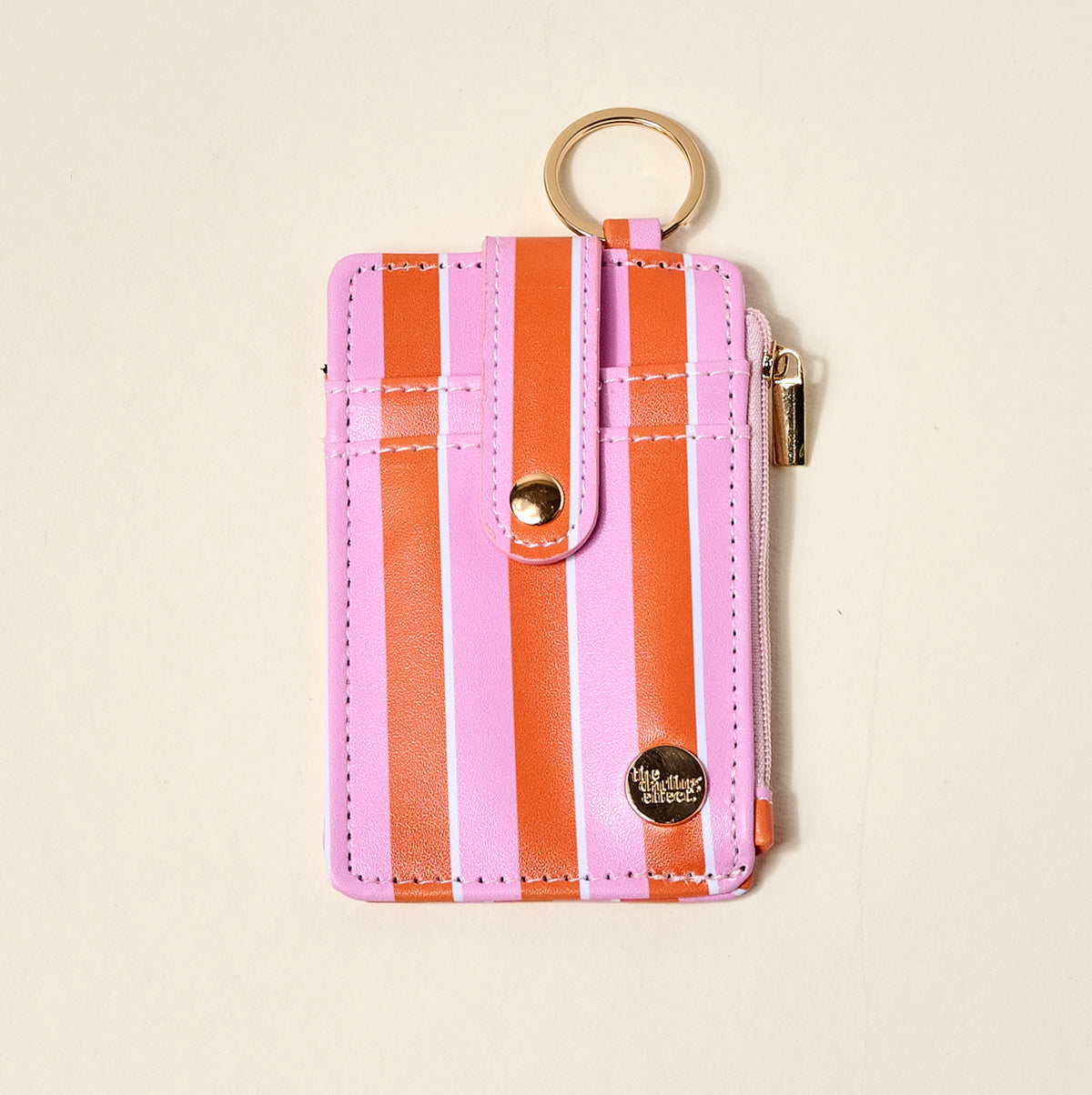Sicily Stripes Pink Keychain Wallet